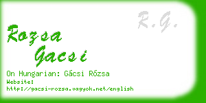 rozsa gacsi business card