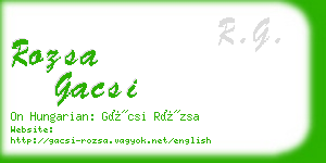 rozsa gacsi business card